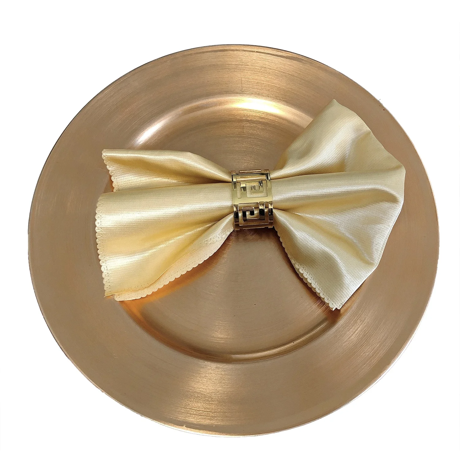 

Elegant Gold Round Charger Plates for Weddings, Gold silver rose gold blakc etc