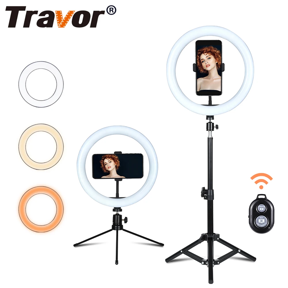 

Travor RL-10 ring light led 26cm 10inch ring light for mobile phone web live cast