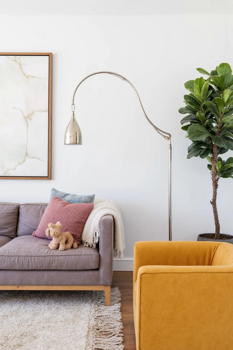 Performance rug in a modern family room