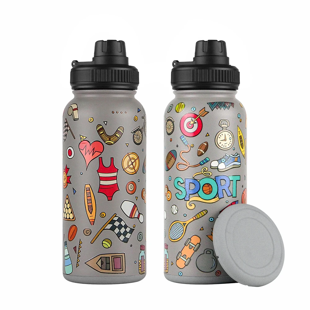 

Custom 40oz Double Wall Stainless Steel 304 Vacuum Thermos Sports Drink Water Bottle with Silicon Bottom Pad