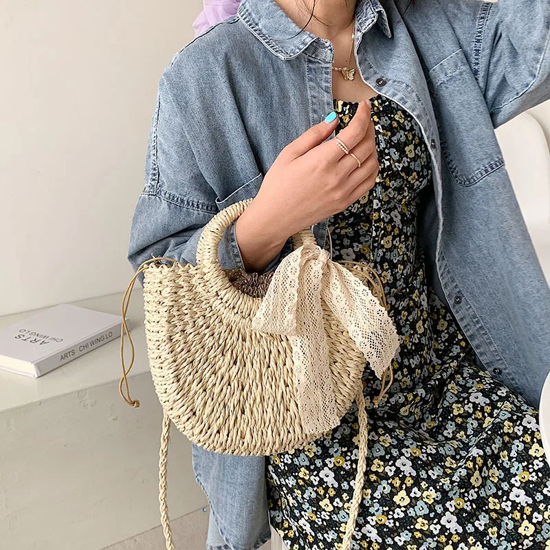 

Woven women handbag summer beach all-match one-shoulder messenger bag