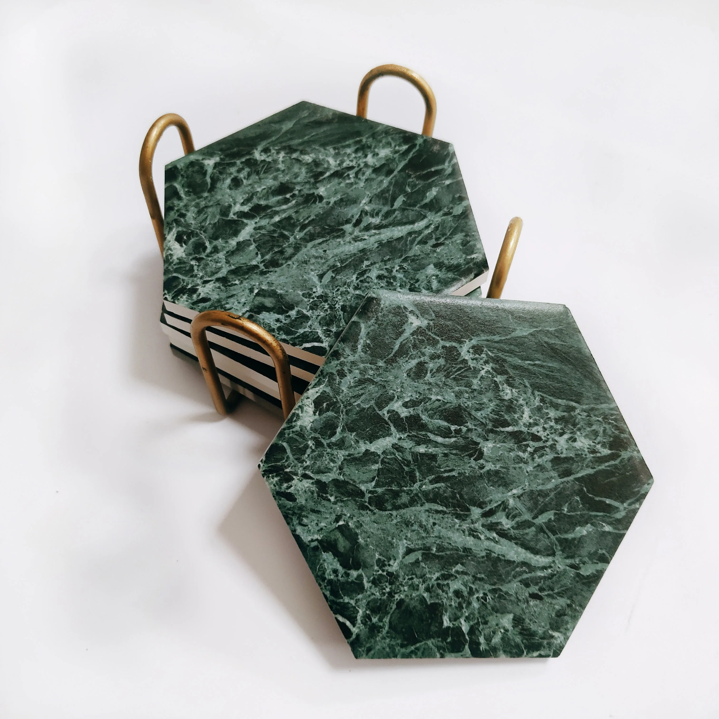 

New Type Heat-resistant Personalized Printed Absorbent Ceramic Stone Coaster, Customized