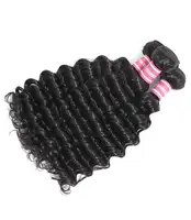 

10A Grade Malaysian Hair Weave Bundles Deep Wave, Single Donor Virgin Human Hair Cuticle Aligned 1 Bundle