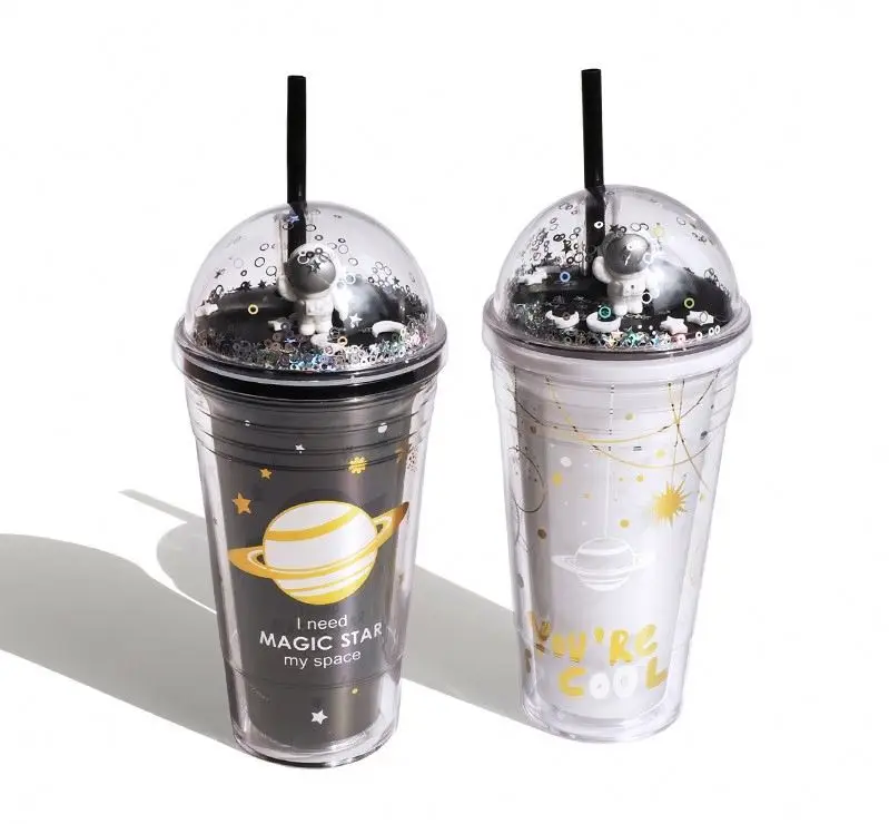 

Cup Plastic Dome Lid Reusable Tumbler With 24Oz Couple Mug Color Changing Pp Coffee Tumblers