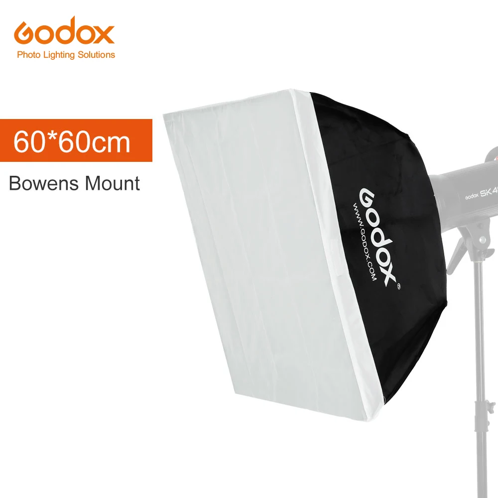 

inlighttech Godox 60 X 60cm / 24" X24" Portable Rectangular Studio Strobe Softbox Diffuser with Bowens Mount for Studio Flash DE, Other