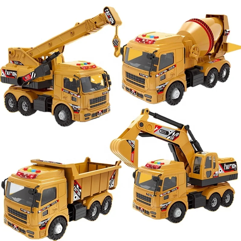 

Children's large construction truck will tell a story simulation model excavator enlightenment music transport toy