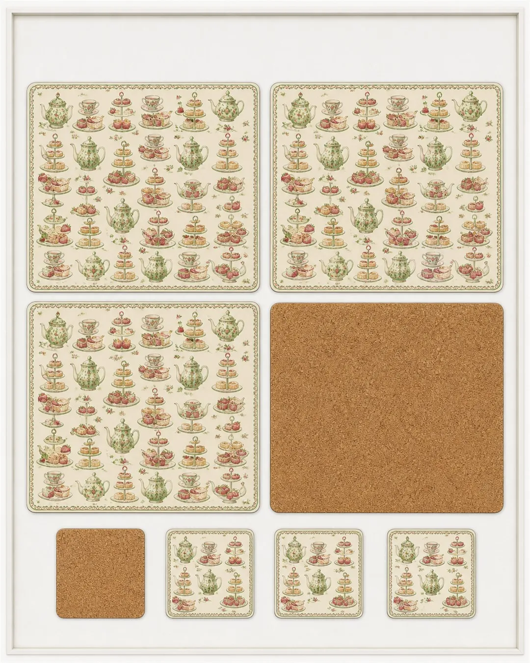 British Afternoon Tea Placemat and Coaster Set