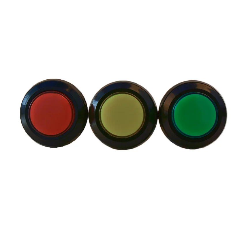 
34MM Game Machine Plastic Push Button Switch Arcade Push Button with 12V LED Light 