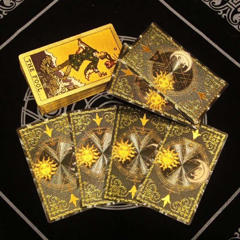 

High Quality Tarot Decks Wholesale Gold Foil Tarot Deck Custom Printing Cartas De Tarot Cards With Guidebook And Box, Cmyk 4c/4c