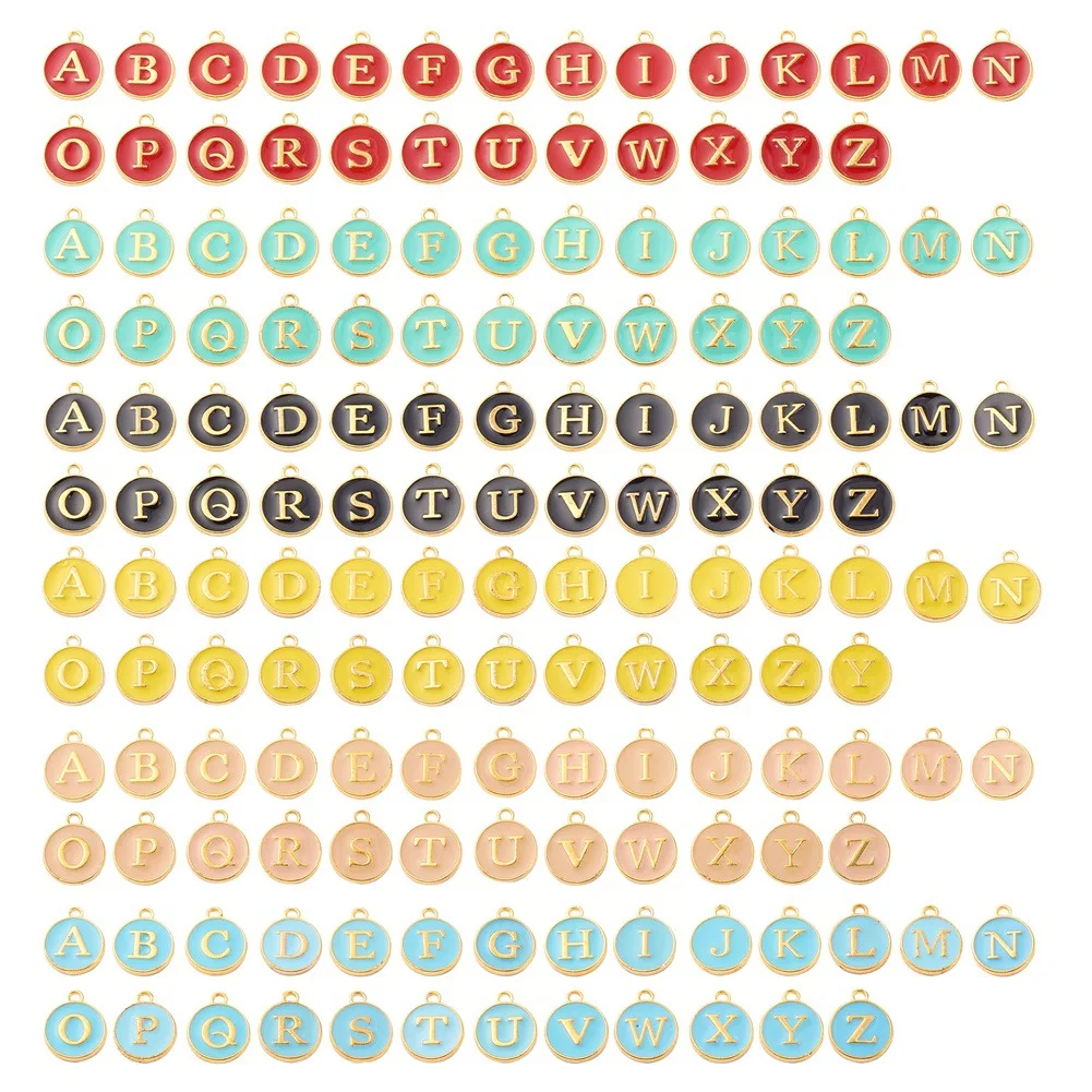 

Hobbyworker 26 Alphabet Capital Letter A-Z Charms Pendants Set for Bracelet Earring Necklace Jewelry Making Findings Girl Women