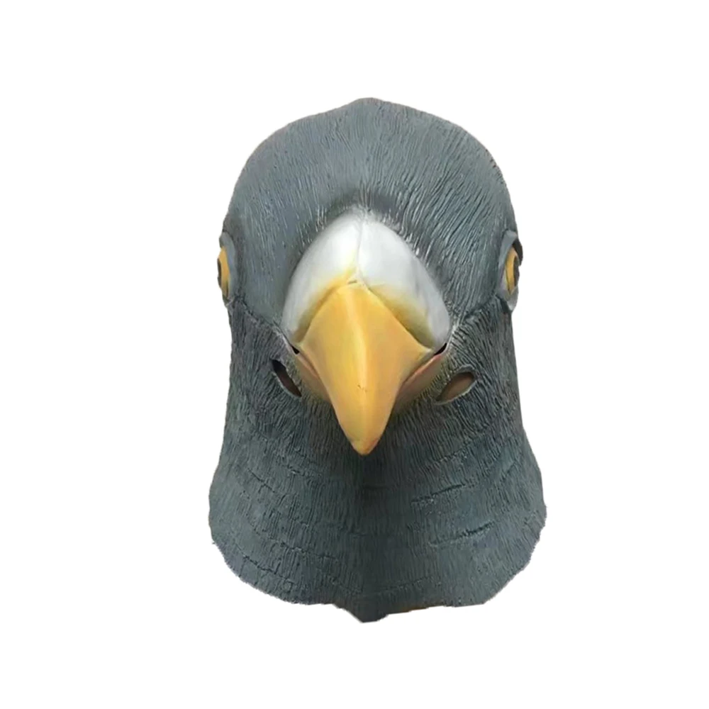 
Molezu OEM Factory Eco-friendly Natural Latex Christmas Pigeon Full Head Mask Halloween Animal Bird Party Masks 