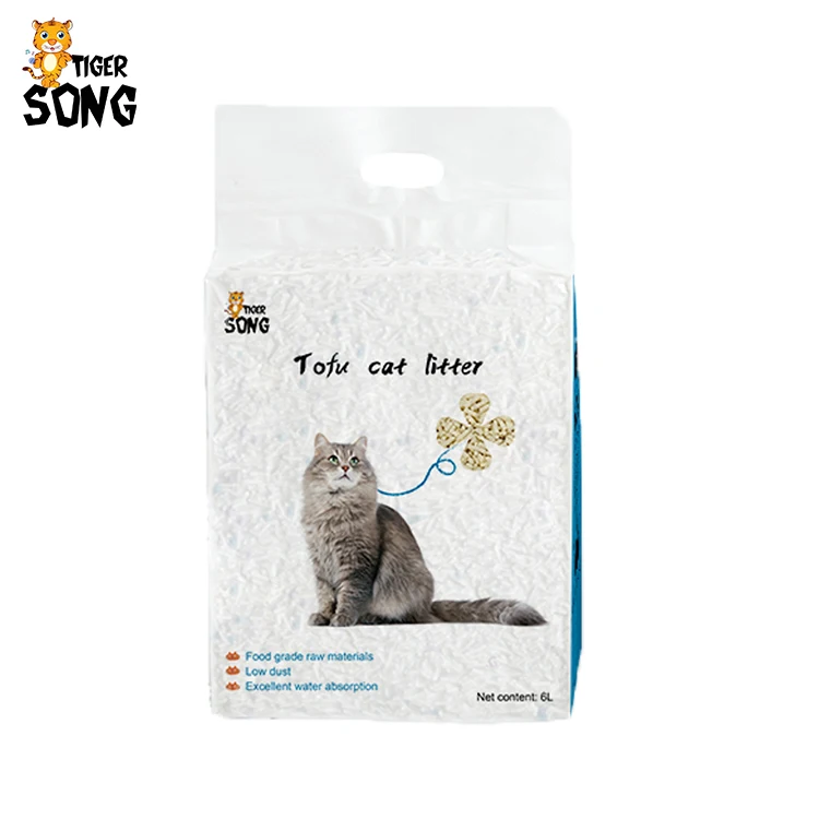 

Natural dust free premium quick clumping manufacturer cat litter sand, Green