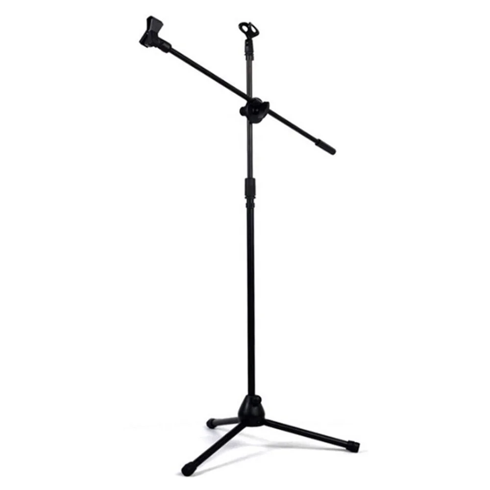 

Professional microphone floor stand style durable flexible microphone stand, Black