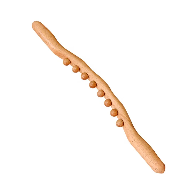 

Wood Therapy Massage Tools 8 Bead Lymphatic Drainage Massager Handheld Massage Stick & Wood Therapy Tools for Neck and Back