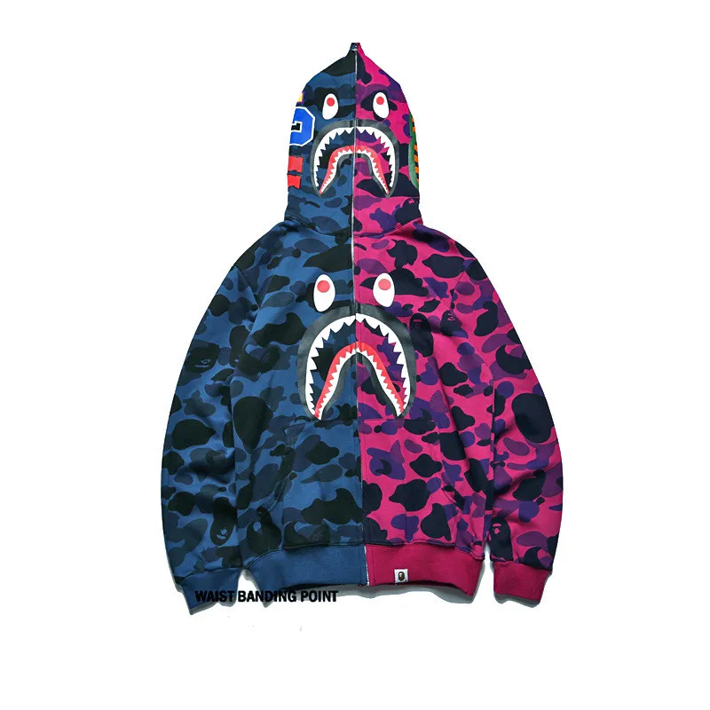 

New Fashion 2021 bathing ape bape zip up hoodie men slim fit hoodies, Customized colors