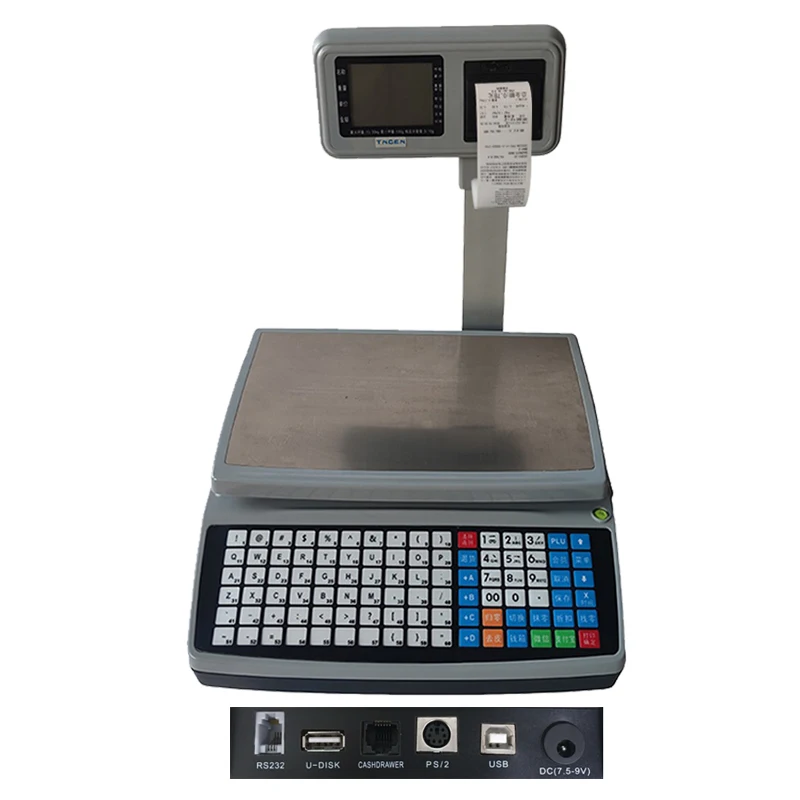 

30kg LED indicator weighing label scale receipt printing weightv scale POS electronic price electronic balance scale