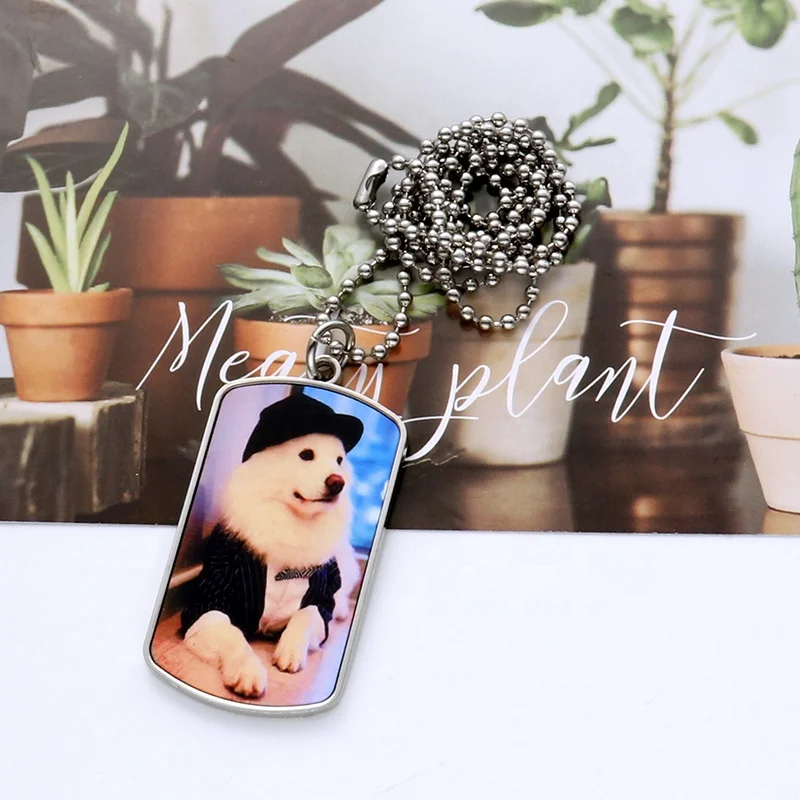 

Blank Pets Gifts Promotion Sublimate Metal Dog Tag Personalized Photo