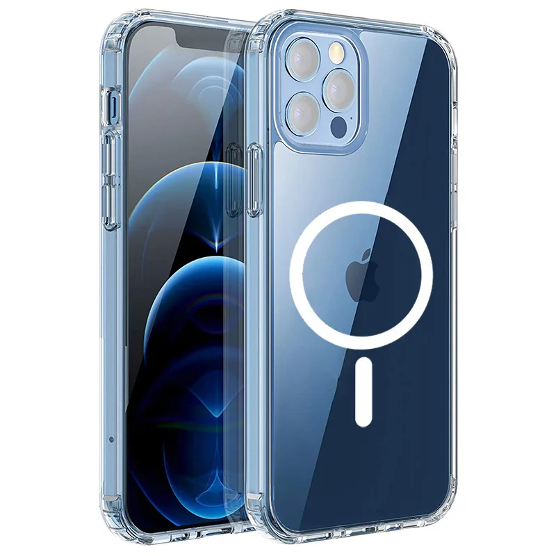 

Magnetic Case For iPhone 11 pro max, Magnet wireless Charging Case For iPhone 12 Pro Max Transparent Protective Phone Case With, Lucenry