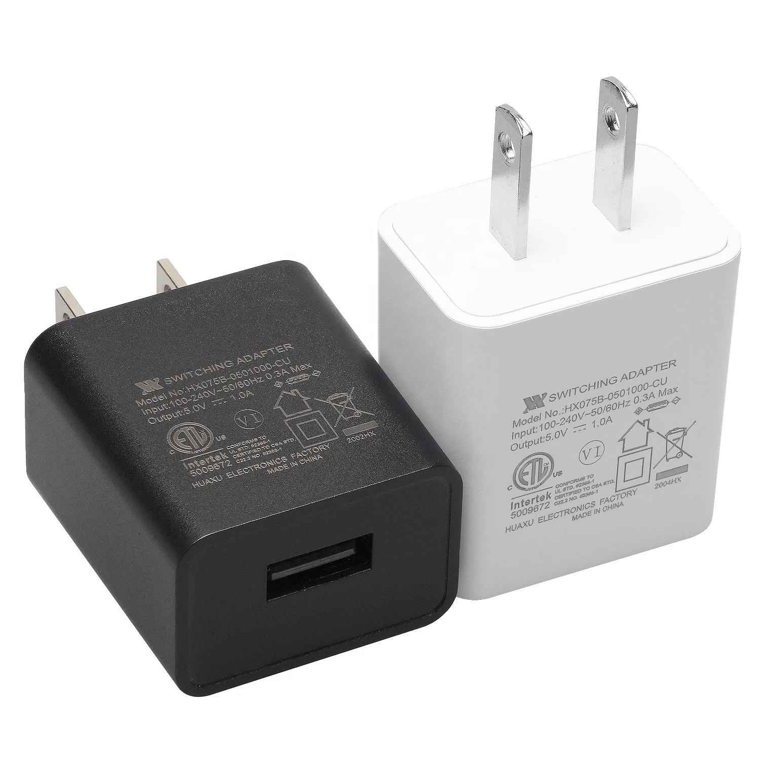 

5v 1a 1.2a 1.5a usb Wall Camera Charger Adapter US/EU/UK plug Single Port Switching Power Supply with FCC CE ROHS ETL BS GS