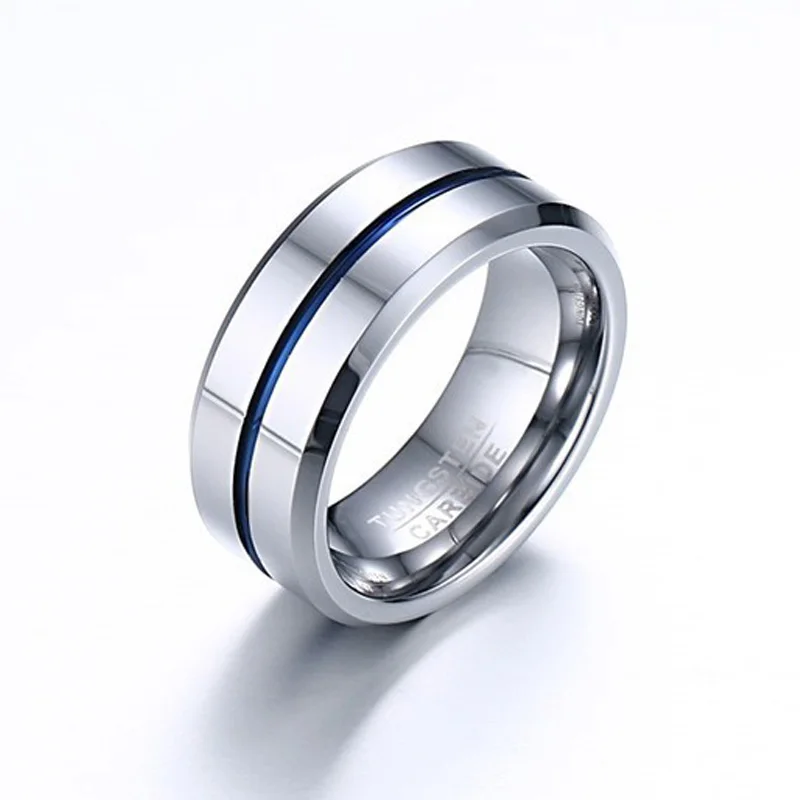 

Various Colors Trendy Man Tungsten Ring 8Mm Open Bottle Men Rings Jewelry Gift