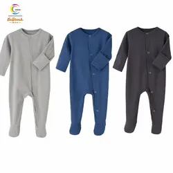 pack of 3 longsleeve rib blank baby rompers toddle