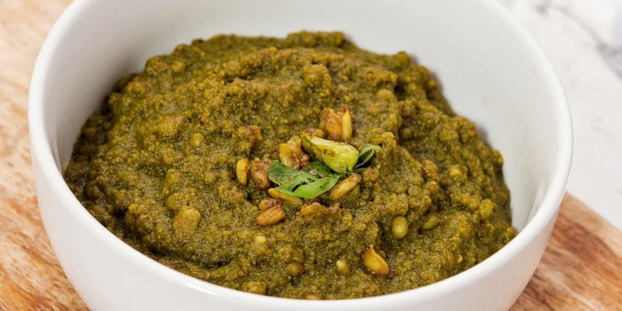 Green Mole in a traditional clay bowl