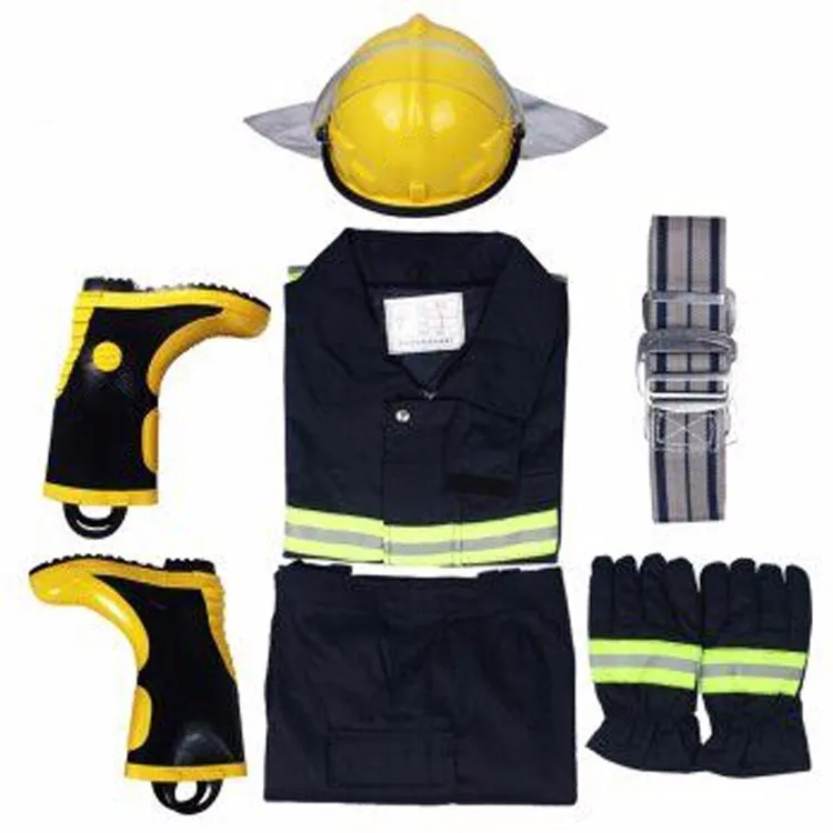 CE Certified Fireman Protective EN469 Rescue Flame Retardant Nomex Fire Fighting Suit for Fire Fighters