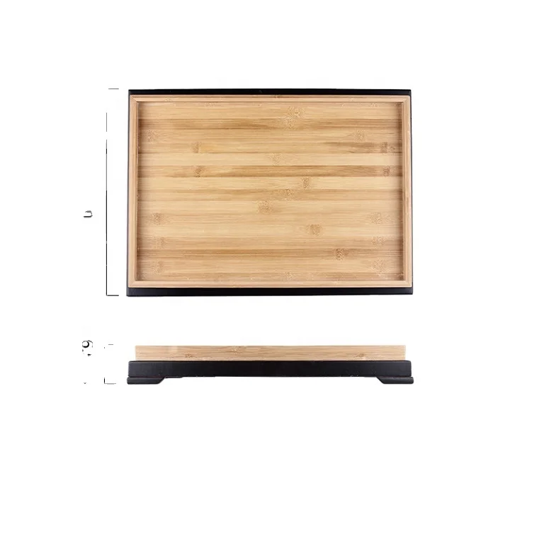 

Factory direct removable fruit ceramic compartment bowl with bamboo tray