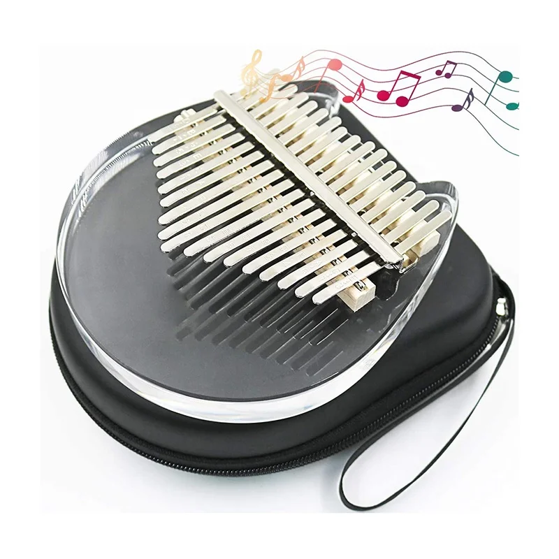 

Kalimba Set - Bag Spring Steel Key Keys Tines Natai 17 Portable Mahogany Transparent Thumb Piano, Multi