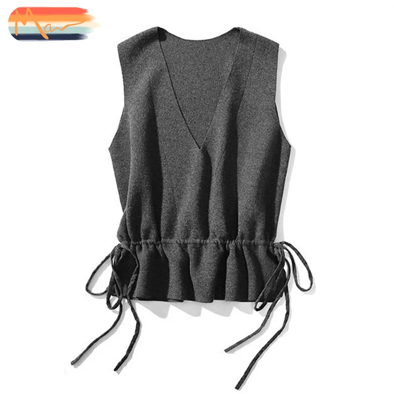 

Maxnegio women vest for women striped sweater