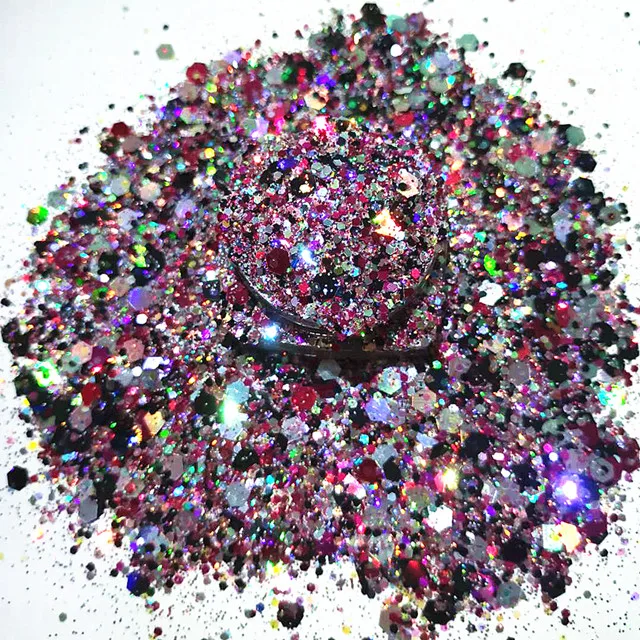 

eco-friendly glitter powder environmental protection Cosmetic chunky Mix Glitter Powder, Various shades of purple,green and gold