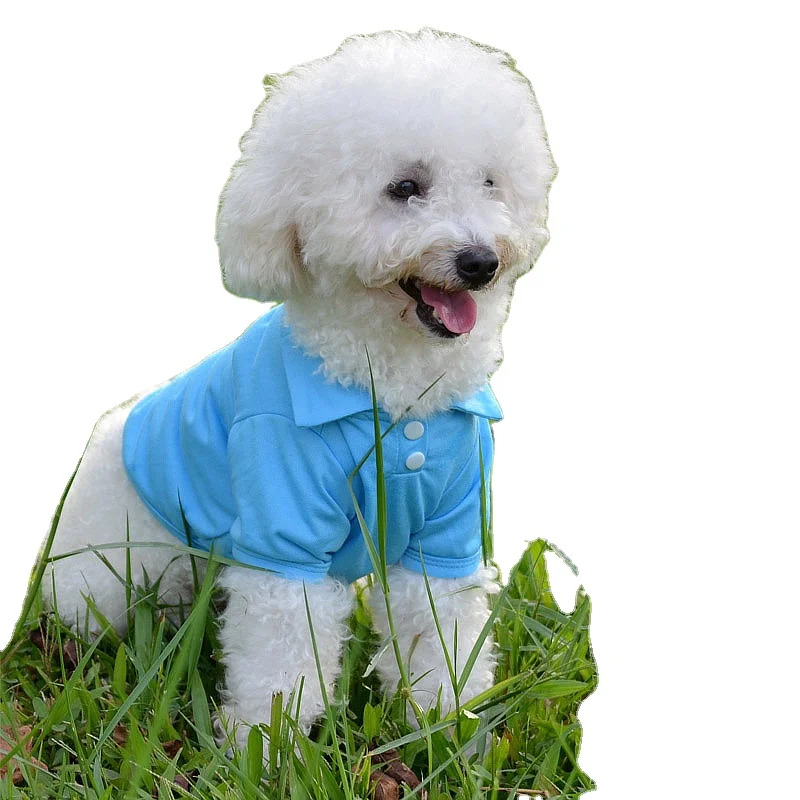 

summer Cute moustache Pet Puppy Polo Collar T-Shirt Small Dog Cat Pet Fashion Vest Clothes Costume Teddy, Accept customized