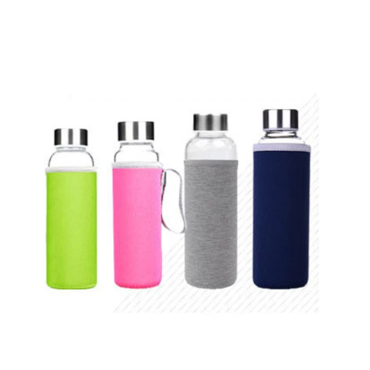 

New Style Leak-Proof Cup Large Capacity Transparent High Borosilicate Glass Water Bottle With Customized Logo