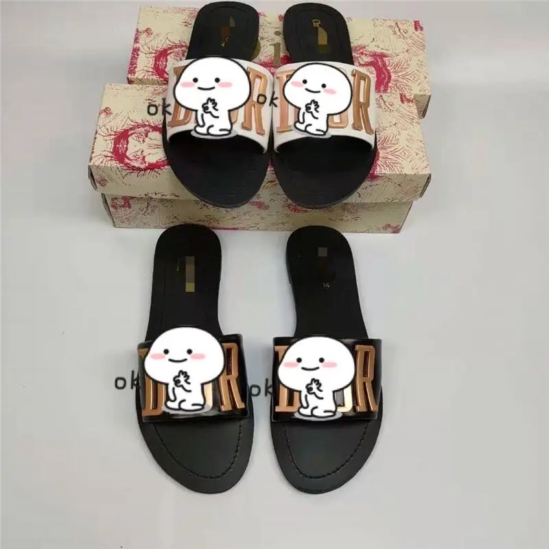 

2021 Summer women new fashion europe american simple new arrivals shoes outdoor beach leisure slippers, Black, white