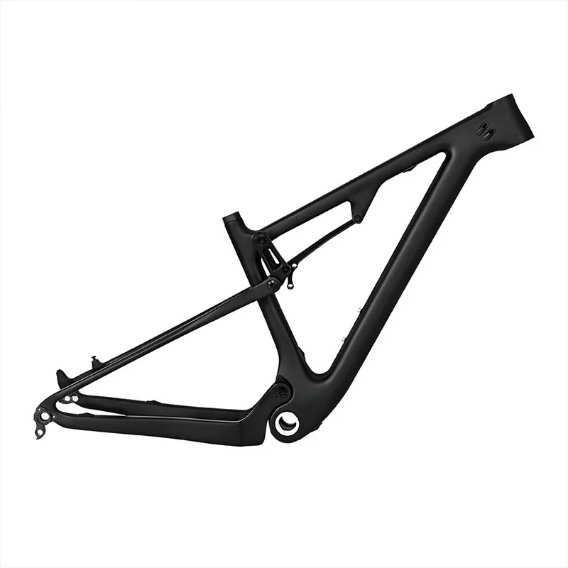 

Off-Road MTB Carbon Fiber Soft Tail Frame Mountain Bike Frame Full Suspension Mountain Bike Frame, Black