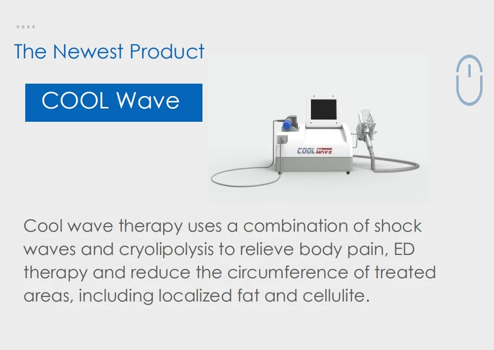 new idea coolwave electromagnetic shockwave ED therapy & cryolipolyisis vacuum fat freezing body slimming machine