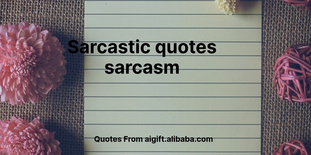 sarcastic quotes sarcasm