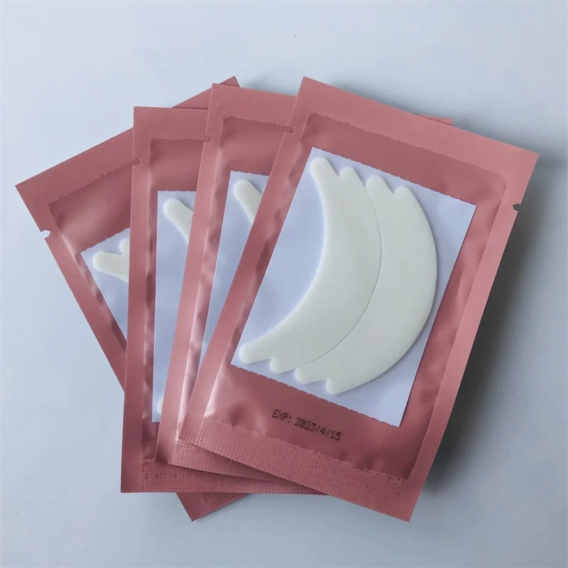 

New non sliding under eye patches butterfly eye gel pads pink micro foam eye pads for eyelash extension