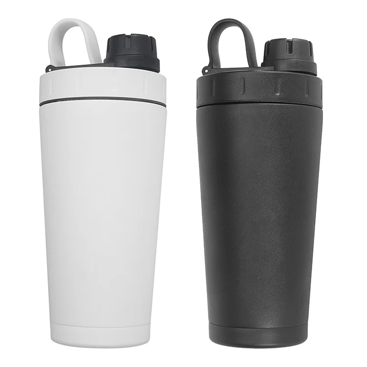 

2020amazon hot seller New Design 700ml Stainless Steel Protein Shaker Bottle double wall vacuum cup thermos, Customized color