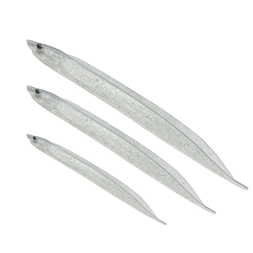 

15cm/20cm/28cm Fishing Lure Big Hairtail Soft Swim Eel Soft Bait Saury sea fishing boat fishing soft bait Fishing Tackle, Picture shows