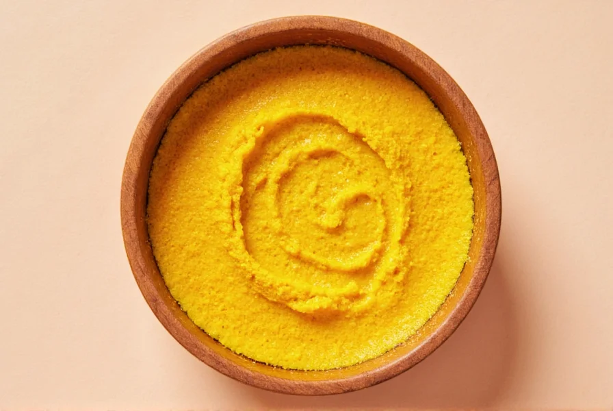 Turmeric scrub ingredients on wooden table