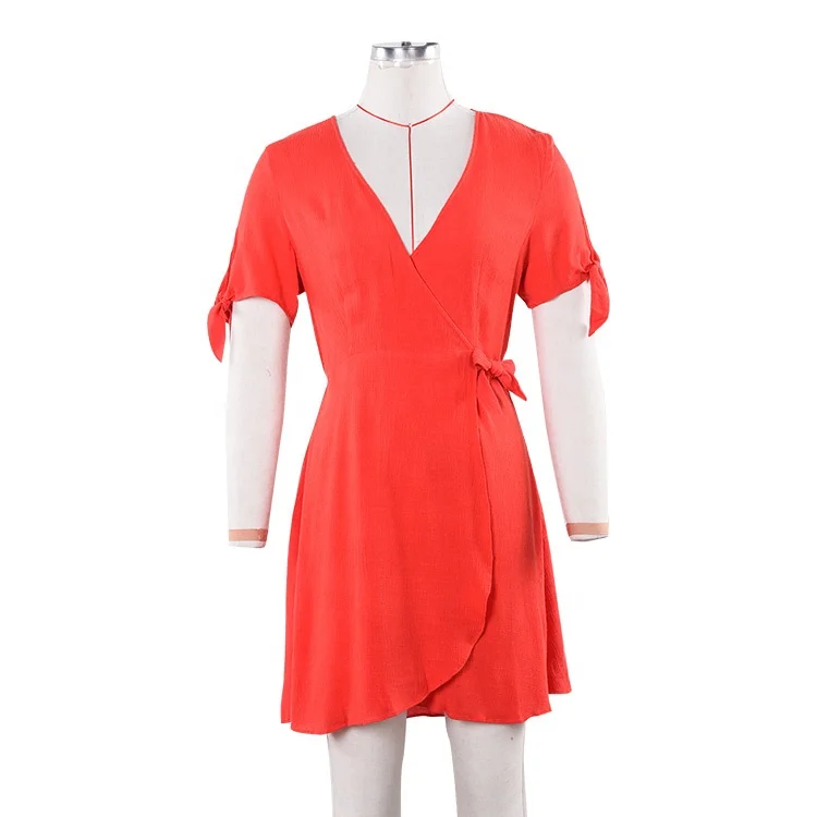 

100%rayon korean stylish plus size dress red dress women elegant sexy dress