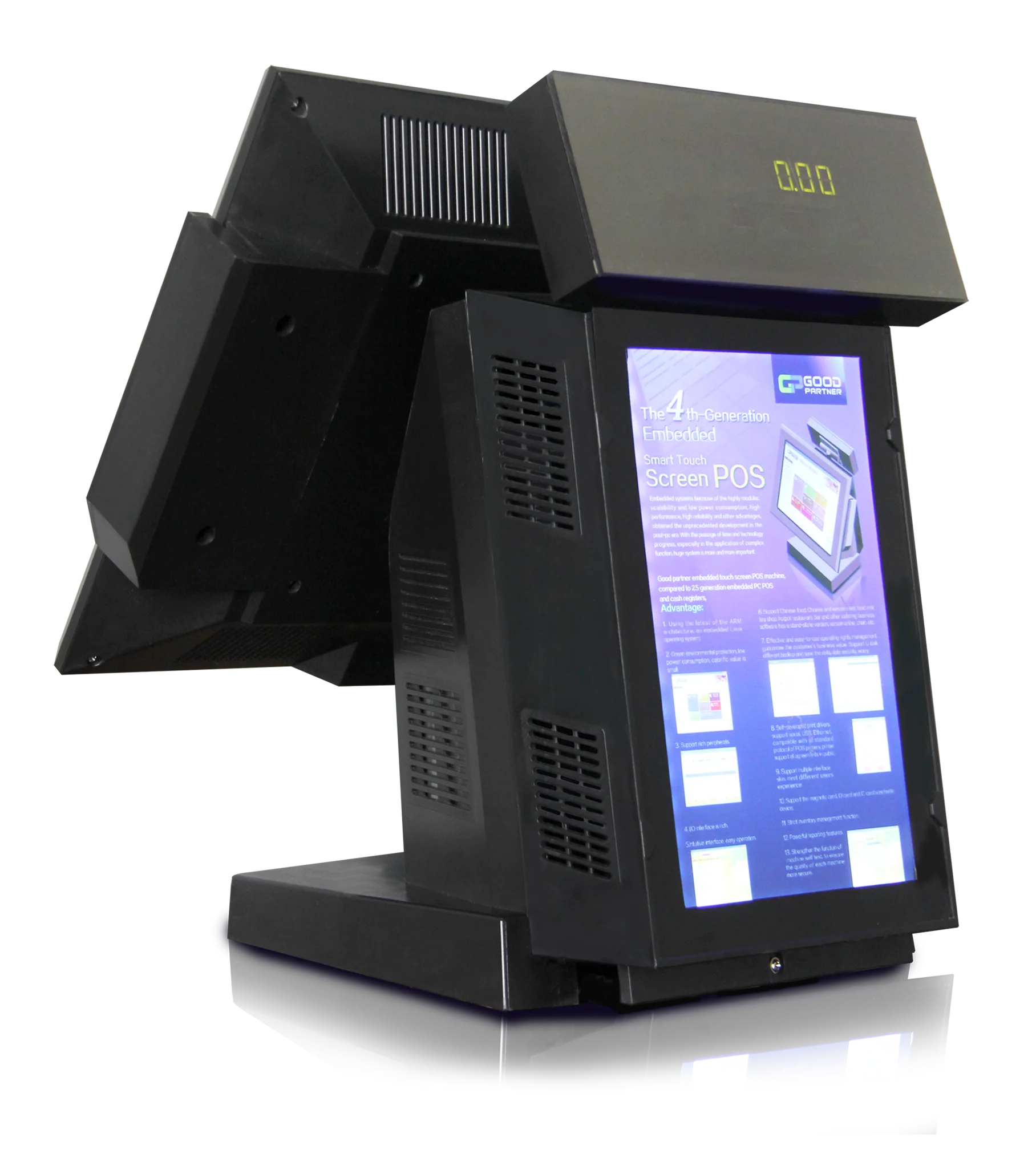 

POS System Resistive Touch Cash Register Terminal supporting Android/Win/Linux with External Thermal Printer