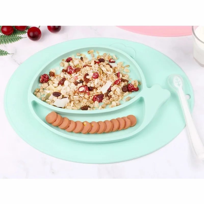 

Suction Divided Plate Tableware Bowl bpa free Feeding Bowls And Plates Silicone Baby Plate