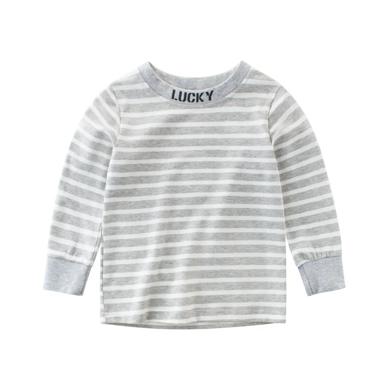 

Autumn and winter new children's t-shirt boys striped bottoming shirt clothes