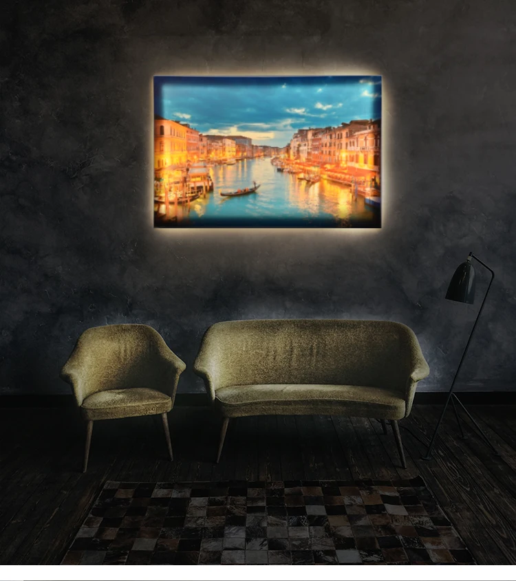 Landscape Print Canvas Light Up New York Painting With Led Light Restaurant Wall - Buy Led Painting,Light Up Led Canvas Painting,Led Print Canvas Product on Alibaba.com
