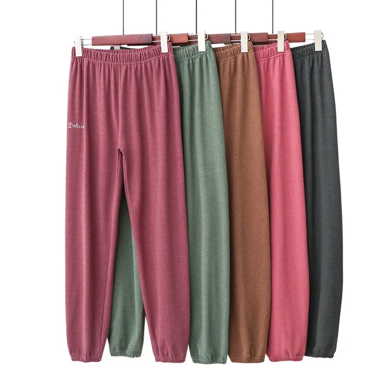 

New autumn and winter ladies thickened warm pants female German cashmere fever loose casual ladies pants bottoms sleepwear pants