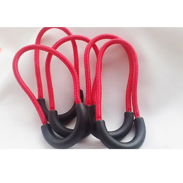 

High- Quality Zipper Puller Slider Zip Tags Cord U shape rope soft rubber zipper pull