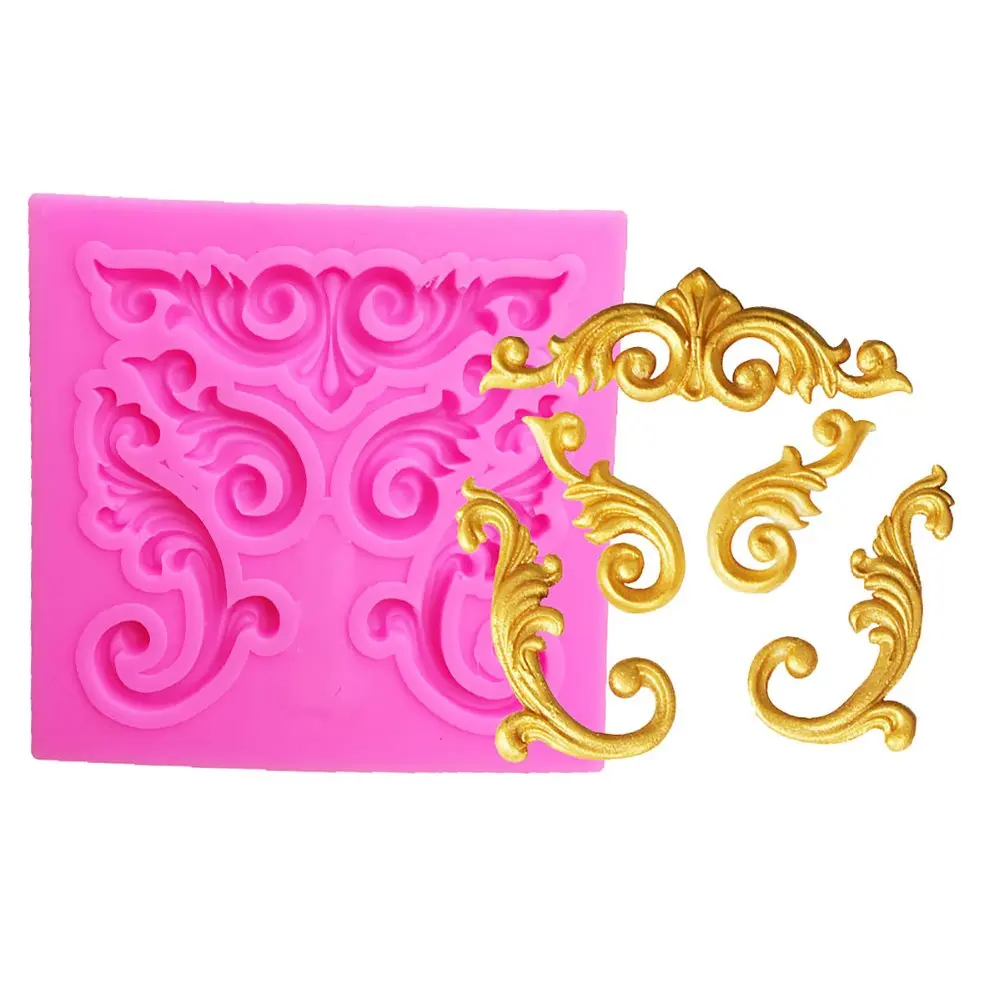 

Lace Food Grade Silicone Mold Cake Decoration Mold Kitchen Accessories, As photo