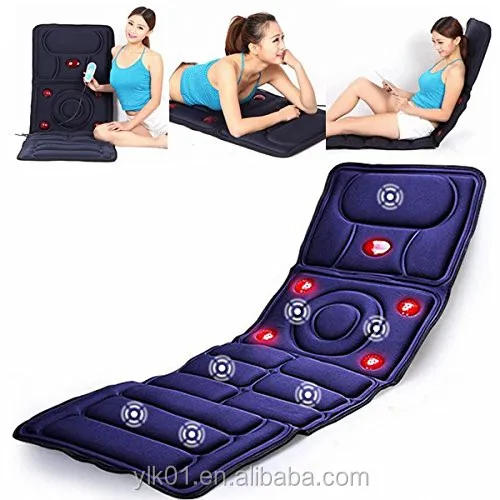 Full Body Vibrating Pad With Hot And Finger Press Neck Massager Bed